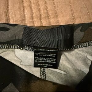 Kardashian Kollection Black and Gray Camouflage Leggings